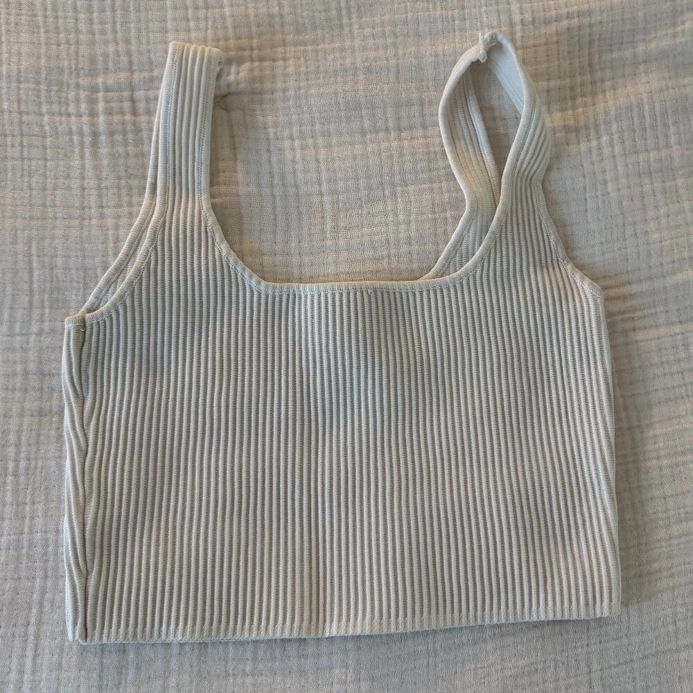 White Princess Polly Ribbed Tank